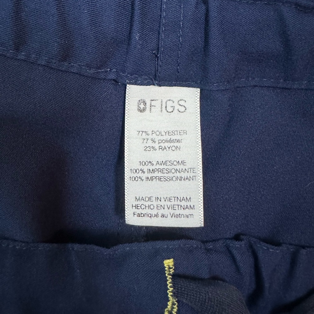 FIGS Navy/Yellow Thread Scrubs Pants Women's - Picture 4 of 5